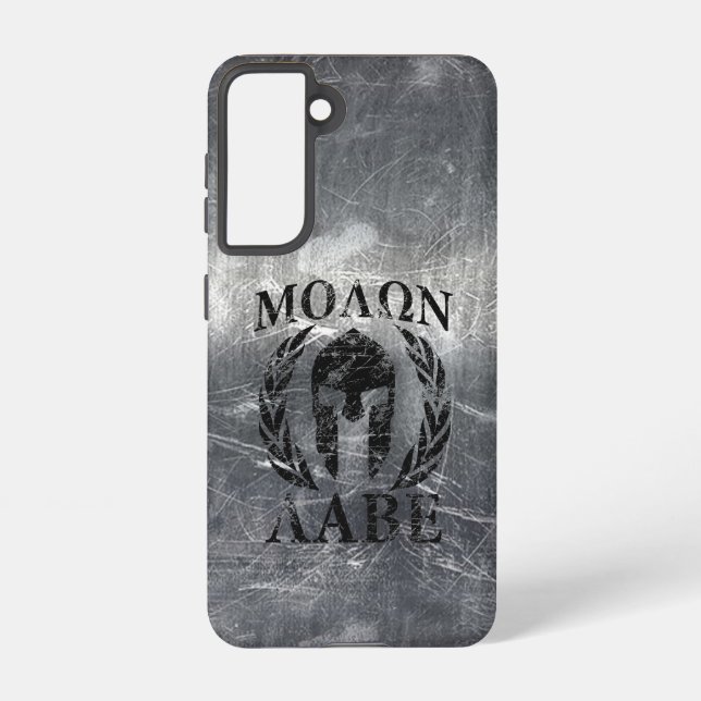 Molon Labe Spartan Helmet Laurels Samsung Galaxy Hülle (Rückseite)
