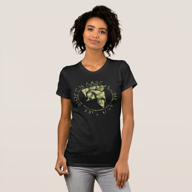 Molon Labe Spartan Helmet Militärische Camouflage  T-Shirt (Vorne ganz)