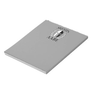 Molon Labe Spartan Mask Armor Laurels Monochrome Notizblock