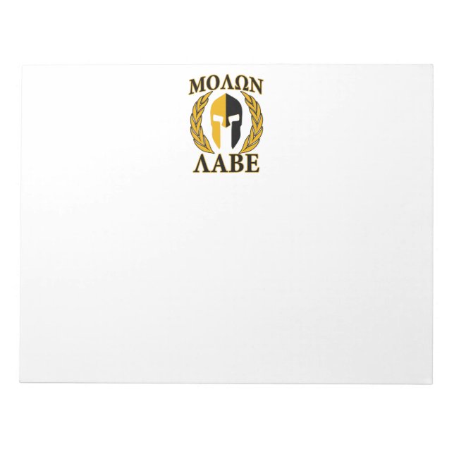 Molon Labe Spartan Mask Laurels Burgundy Notizblock (Vorderseite)