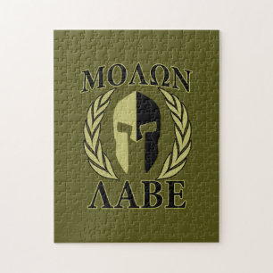 Molon Labe Spartan Mask Lorbeer Oliven Grün