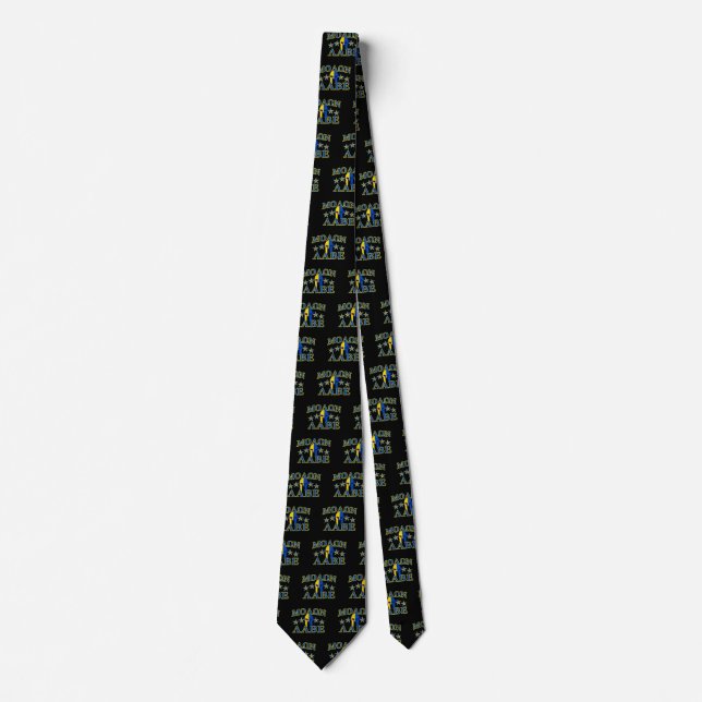 Molon Labe Spartan Warrior 5 Sterne Yellow Blue Krawatte (Vorderseite)