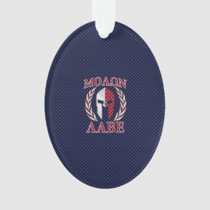 Molon Labe Spartan Warrior Carbon Fiber Chrome