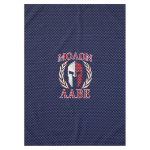 Molon Labe Spartan Warrior Carbon Fibre Chrome Tischdecke