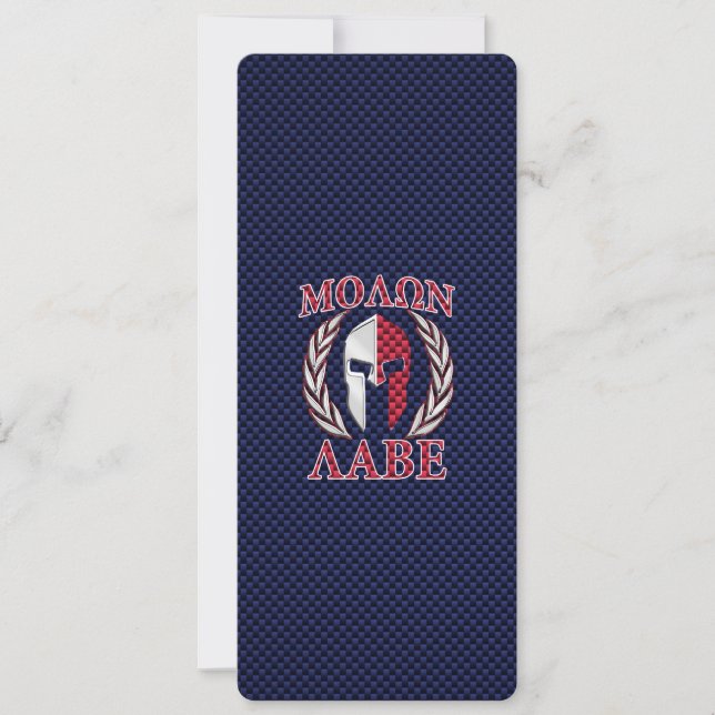 Molon Labe Spartan Warrior Carbon Fibre Style (Vorderseite)