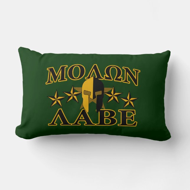 Molon Labe Spartan Warrior Helmet 5 Sterne Lendenkissen (Vorderseite)
