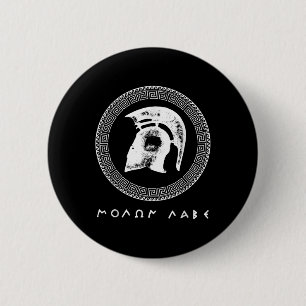 Molon Labe Spartan Warrior Helmet Alte Griechische Button