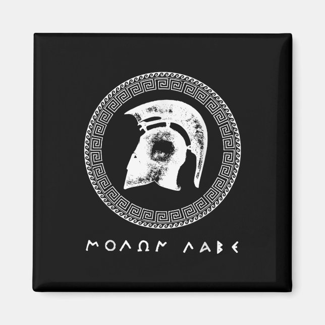 Molon Labe Spartan Warrior Helmet Alte Griechische Magnet (Vorne)