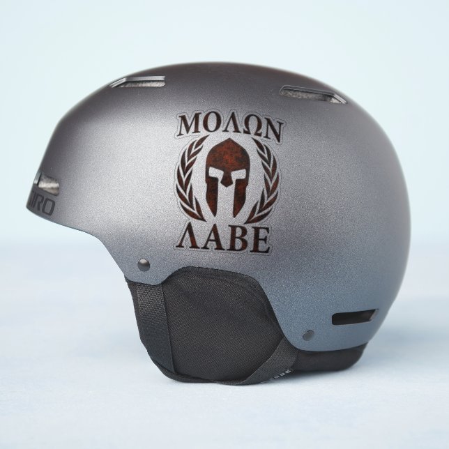 Molon Labe Spartan Warrior Laurels Aufkleber (Helmseite)