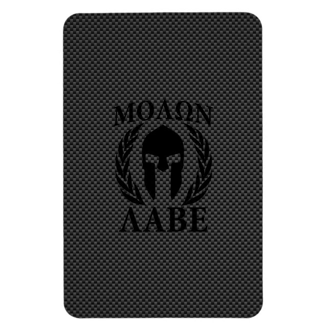 Molon Labe Spartan Warrior Laurels Carbon Decor Magnet (Vertikal)