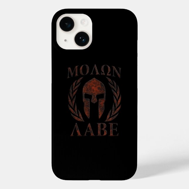 Molon Labe Spartan Warrior Laurels Case-Mate iPhone 14 Hülle (Rückseite)