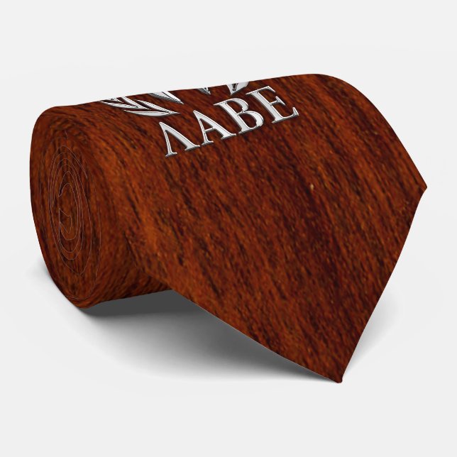 Molon Labe Spartan Warrior Laurels Chro Wood Print Krawatte (Gerollt)