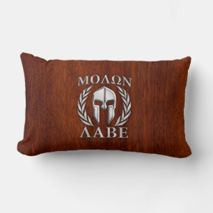 Molon Labe Spartan Warrior Laurels Holzdekor Lendenkissen