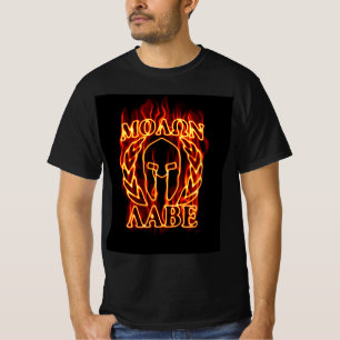 Molon Labe Spartan Warrior Laurels über Feuer T-Shirt