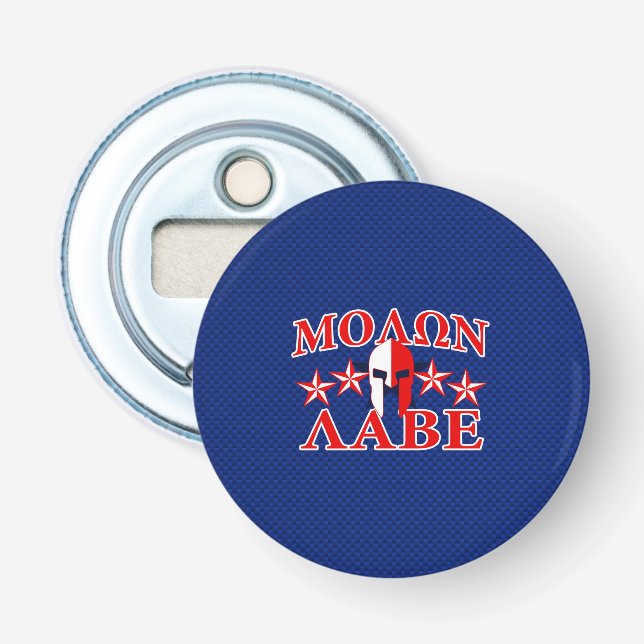 Molon Labe Spartan Warrior Mask 5 Sterne Patriot Flaschenöffner (Vorderseite)