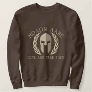 Molon Labe spartanische Besticktes Sweatshirt