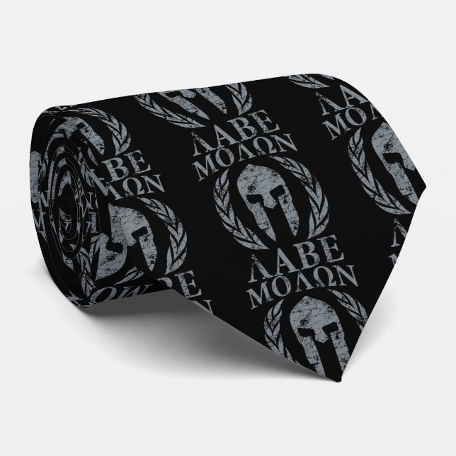 Molon Labe spartanische Kriegers-Lorbeer Krawatte (Gerollt)