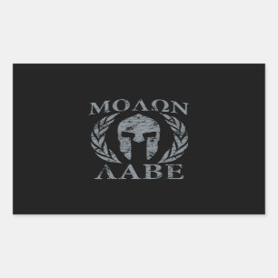 Molon Labe spartanische Kriegers-Lorbeer Rechteckiger Aufkleber