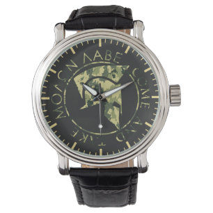 Molon Labe Spartanischer Helm Militär Camo Armbanduhr