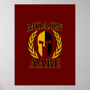 Molon Labe spartanischer Poster