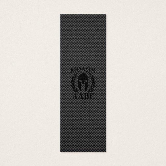 Molon Labe Warriors Laurels sur le carbone noir (Devant)