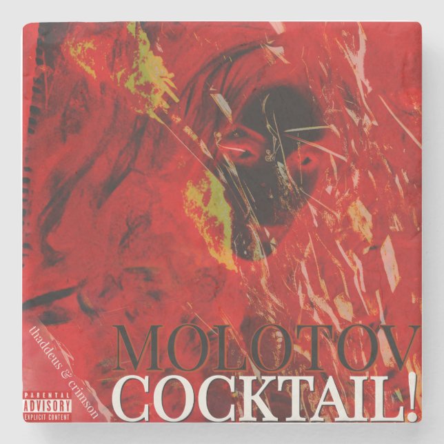 MOLOTOV-COCKTAIL! STEINUNTERSETZER (Vorderseite)