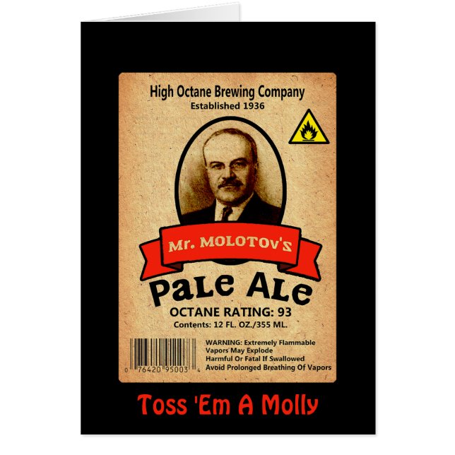 Molotovs Etikett für bleifreie Ale (Vorne)