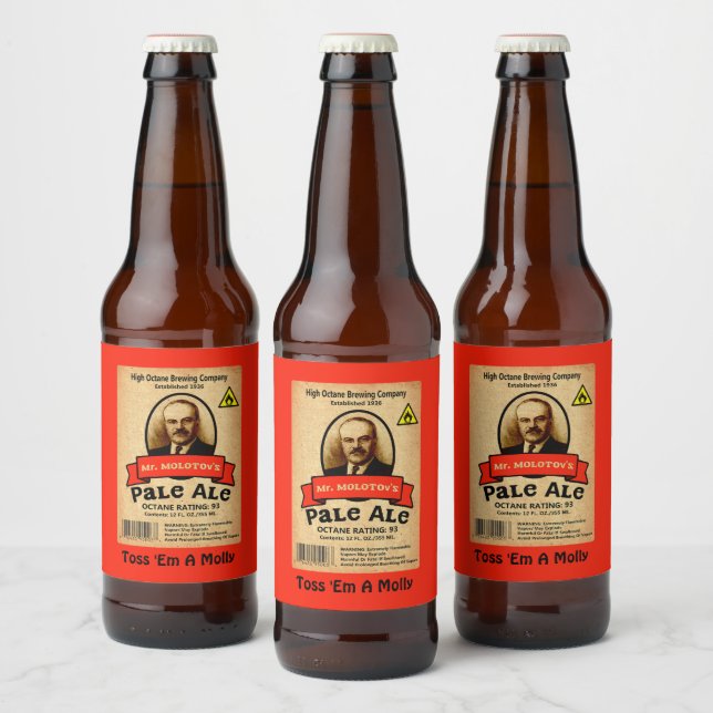 Molotovs Etikett für bleifreie Ale (Flaschen)