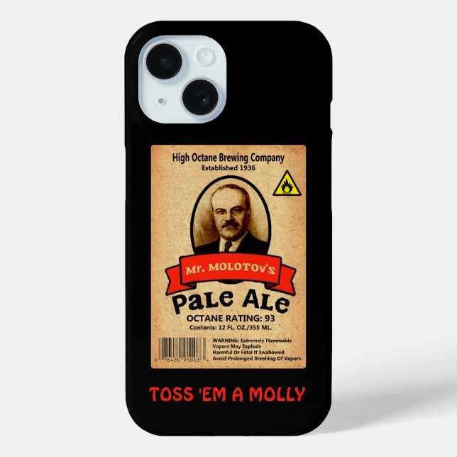 Molotovs Etikett für bleifreie Ale Case-Mate iPhone Hülle (Rückseite)