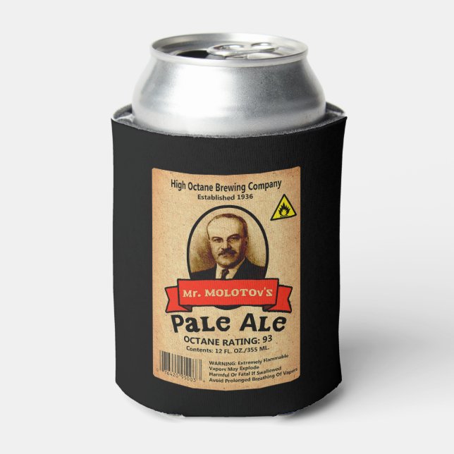 Molotovs Etikett für bleifreie Ale Dosenkühler (Kanne Vorderseite)