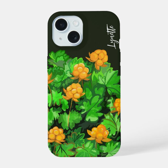 Moltebeere iPhone 15 Hülle (Rückseite)