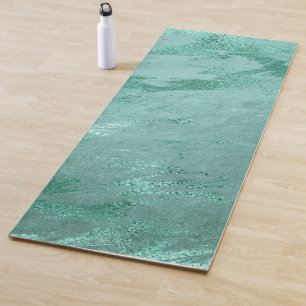 Molten Jade Smarald Green Luxury Marble Yogamatte