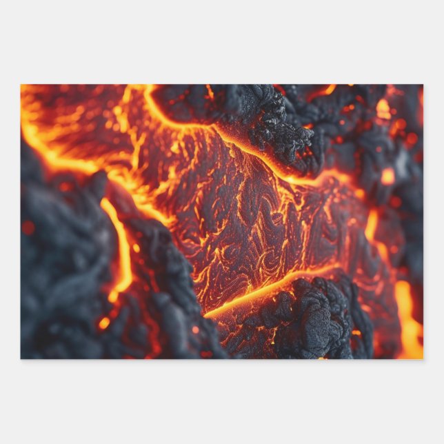 Molten Lava Geschenkpapier Set (Vorderseite 2)