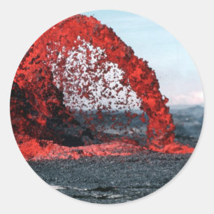 Molten Lava Runder Aufkleber