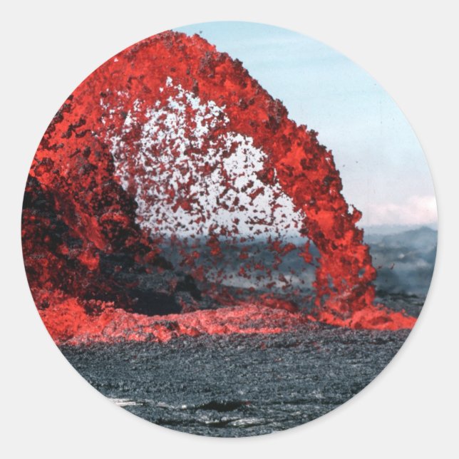 Molten Lava Runder Aufkleber (Vorderseite)
