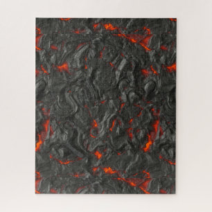 Molten Lava Vulkan schwarz und rot