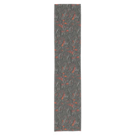 Molten Lava Vulkan schwarz und rot Kurzer Tischläufer