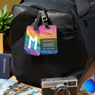 Molten Rainbow Luxe LGBTQ+ Gay Pride Glitzern Gepäckanhänger