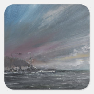 Moltke Jutland 1916. 2014 Quadratischer Aufkleber