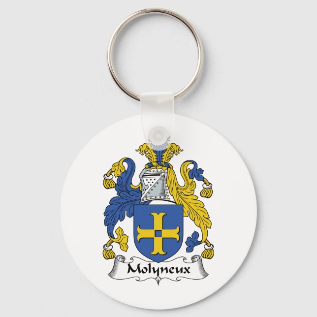 Molyneux-Familienwappen Schlüsselanhänger (Vorderseite)