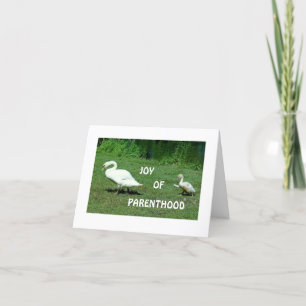 MOM AND BABY SWAN /BIRTH CONGRATS KARTE