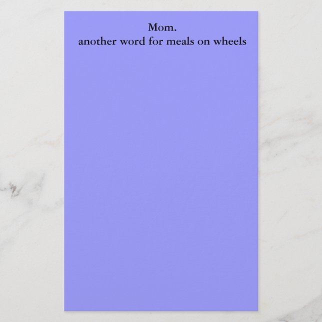 Mom.another Wort für Mahlzeiten auf Rädern Briefpapier (Vorderseite)