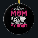 Mom Art Gymnastics Mom Keramik Ornament<br><div class="desc">Mom Art Gymnastics Mom</div>