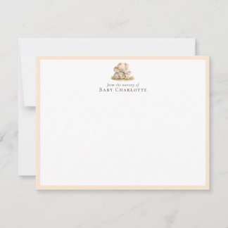 Mom & Baby Elephant Nursery Note Card Personalized Mitteilungskarte