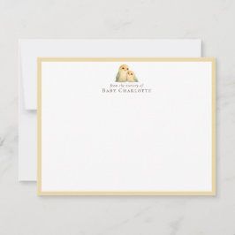 Mom & Baby Parrot Nursery Note Card – Personalized Mitteilungskarte