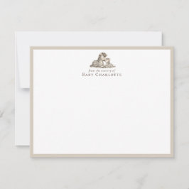 Mom & Baby Zebra Nursery Note Card – Personalized Mitteilungskarte