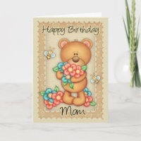 Mom Birthday Card With A Bunch Of Birthday Hugs -