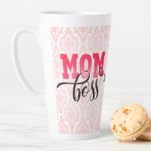 MOM BOSS - Stylischer rosa Arabesken-Mutter-Becher Milchtasse