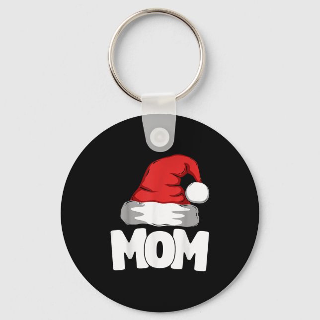 Mom Christmas Santa Matching Family  Schlüsselanhänger (Vorderseite)