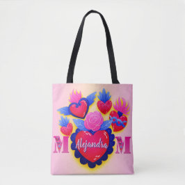 Mom corazones mexicanos Nombre editable Tasche